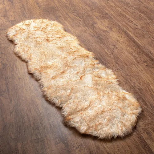 Miniatura 8 de Chanasya Alfombra de piel sintética súper suave de piel de oveja sintética para sofá, taburete, tocador, silla, lujosa alfombra mullida para sala