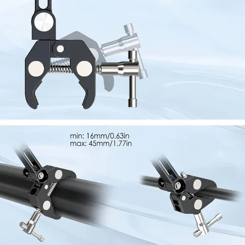Miniatura 4 de Soporte de Tablet de Aluminio con Abrazadera para Bicicleta Giratoria, Bicicleta Estacionaria, Cinta de Correr, Carriola para Interior, Peloton