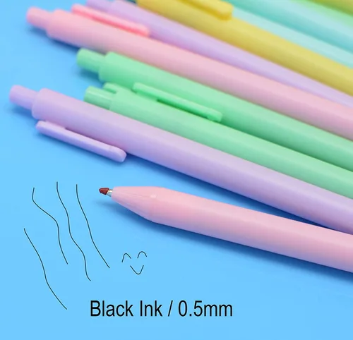 Miniatura 3 de 30 bolígrafos lindos de tinta negra, bolígrafos de gel Kawaii recargables y retráctiles para niños, escuela, oficina, niños, estudiantes