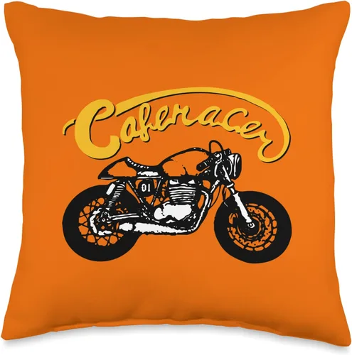 American Cafe Racer Motorcycle Apparel and Merch Cafe Racer Biker Men Women Adult Teens Boys Girls Kids Youth Throw Pillow, 16x16, Multicolor