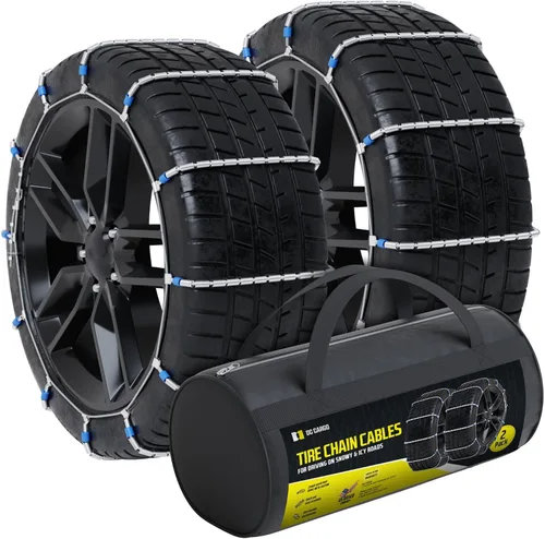 Cadenas de neumáticos para nieve y hielo, se ajustan a coches de pasajeros y algunos SUV, construidas para proporcionar máxima tracción y agarre -