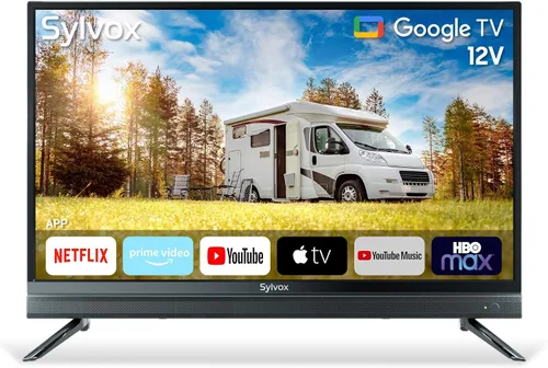 Miniatura 12 de SYLVOX Smart RV TV, 24 pulgadas 12 voltios TV para RV Camper 1080P DC/AC Powered Television, compatible con Google OS, compatible con aplicaciones