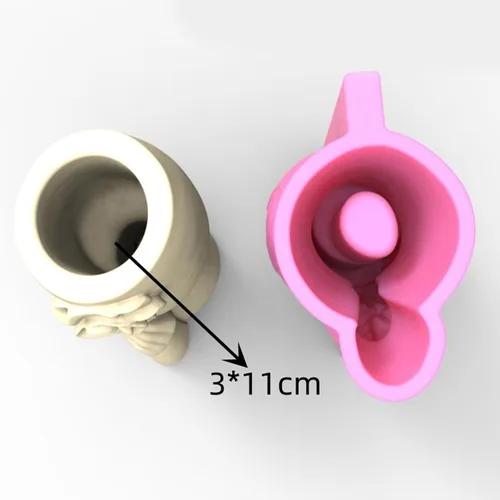 Miniatura 5 de BIBABLYKE Molde de silicona para maceta, moldes de hormigón, arte humano, macetas, moldes de cementos, material de silicona para bricolaje