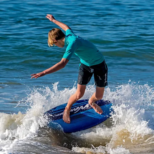 Miniatura 2 de Wavestorm Skimboard de espuma de 48 pulgadas Skimboard para principiantes y todos los niveles de skimming, surf y bodyboard, Skimboar azul