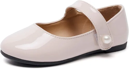 FUNKYMONKEY - Zapatos de vestir Mary Jane sin cordones con estilo casual tipo bailarina para niñas