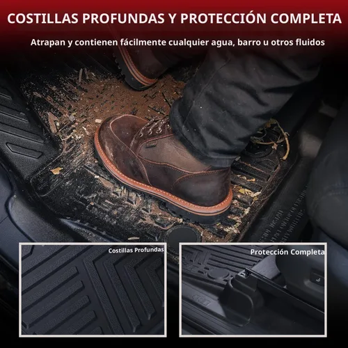 Miniatura 3 de LASFIT Alfombrillas para Toyota Tacoma 2024 2025 2026 doble cabina Auto Tran (no apto para híbridos) para todo tipo de clima, para Tacoma