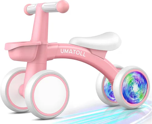 Miniatura 13 de Umatoll Juguetes de bicicleta de equilibrio para bebés de 1 año, asiento ajustable, regalos de cumpleaños para niños de 12 a 24 meses Negro