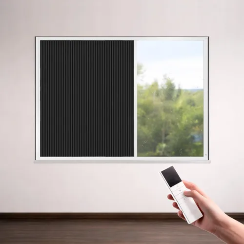 Miniatura 21 de Zshine Persianas celulares motorizadas sin cordones con panal de abeja, persianas opacas de tela para ventana de tragaluz (93021A blanco hueso)