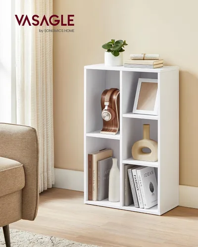 Miniatura 2 de VASAGLE Custos Collection - Estantería para libros tipo cubo con 4 compartimentos, 9.4 x 26 x 26 pulgadas, estantería de almacenamiento para sala