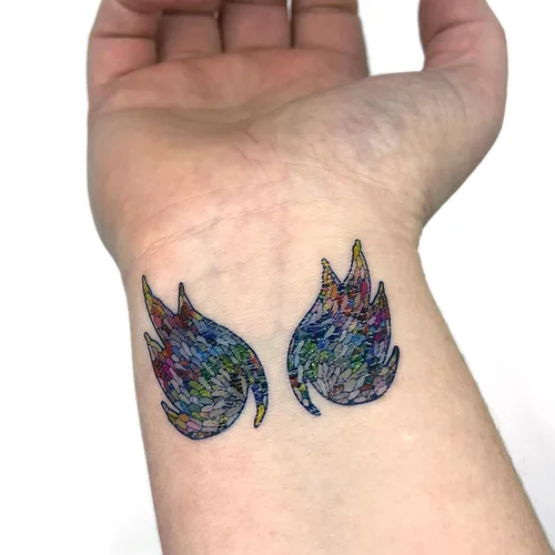 Miniatura 4 de Aquí y ahora afirmaciones ponibles - 26 tatuajes temporales, diseños artísticos de tatuajes falsos, letras pequeñas, ilustraciones florales