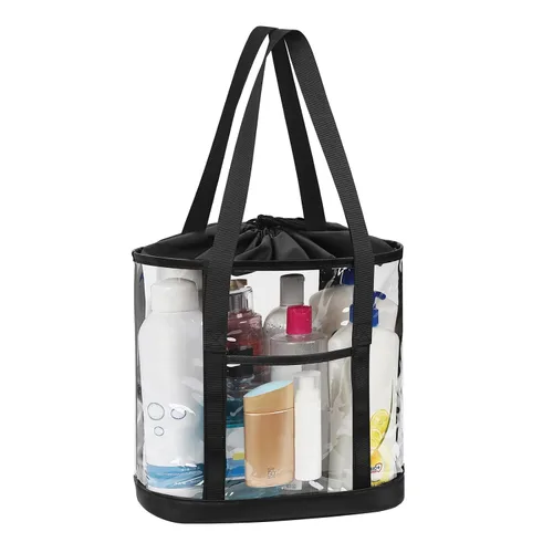 Miniatura 10 de Bolsas de maquillaje transparentes, bolsa de aseo aprobada por la TSA para viajes, bolsa de viaje transparente para artículos de tocador