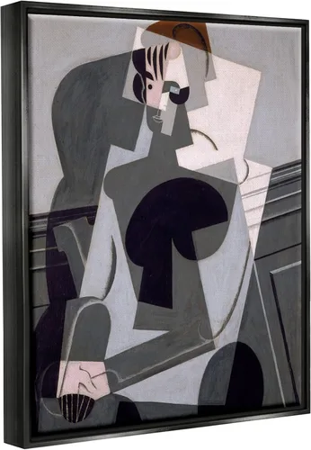 Miniatura 2 de Stupell Industries Retrato de Madame Josette Juan Gris Clásico Abstracto Pintura Flotante Enmarcado Arte De Pared, Diseño Por one1000paintings
