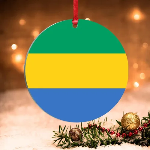 Miniatura 18 de Adorno de Navidad de Guyana, bandera de Guyana, recuerdo navideño, adorno de Navidad de acrílico, bandera nacional, recuerdo de país, decoraciones