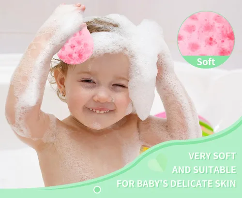 Miniatura 5 de Esponja de ducha de baño para mujer y hombre, masaje relajante corporal exfoliante esponja de lufa de limpieza profunda