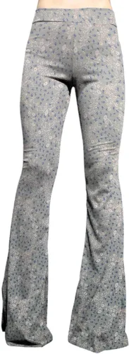 Miniatura 45 de ShopMyTrend - Pantalones de yoga largos con piernas anchas y acampanadas estilo palazzo, con cintura alta, para mujer
