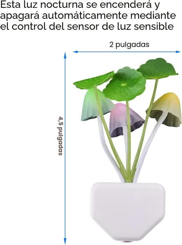 Miniatura 4 de Lámpara de noche con sensor LED Rienar, lámpara de ensueño en forma de hongo con cambio de color, enchufe LED