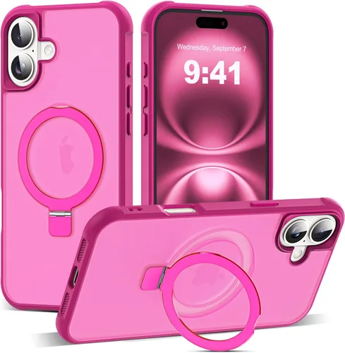 Miniatura 147 de SKYLMW – Funda compatible con iPhone 12 Pro Max y iPhone 13 Pro Max con soporte magnético invisible tipo anillo, fundas translúcidas para teléfonos