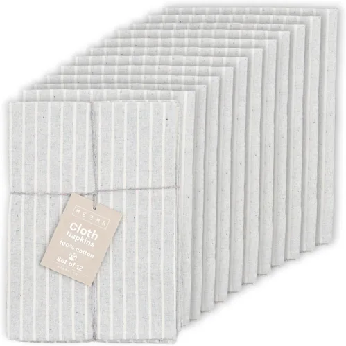 Miniatura 11 de MEEMA Servilletas de tela Servilletas de tela de algodón lavables hechas de materiales reciclados Juego de regalo de mesa de cocina 19.5 x
