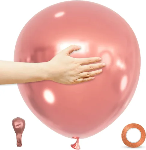 Miniatura 18 de Globos desnudos 18 pulgadas 12 unidades, globos grandes de látex redondos de helio para fiesta de cumpleaños, baby shower, boda, aniversario