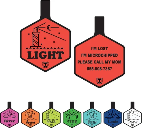 Miniatura 9 de Placa de identificación silenciosa de silicona personalizada con 5 líneas de identificación de mascotas grabadas profundas, duradera, sin sonido