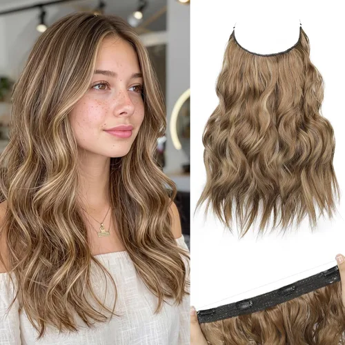 Miniatura 9 de REECHO Extensiones de cabello con alambre invisible con trama de encaje más delgada y suave