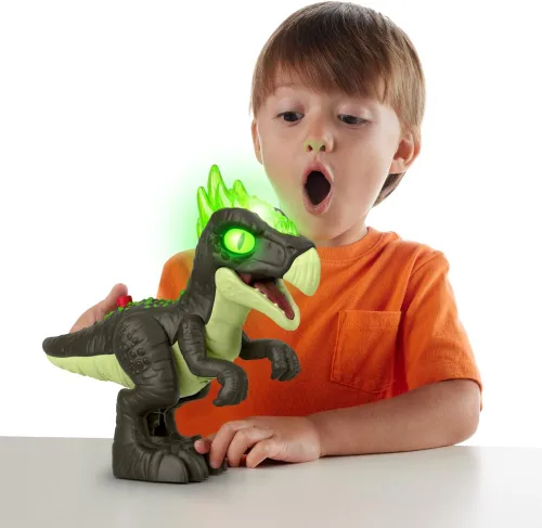 Miniatura 2 de Fisher-Price Imaginext Jurassic World - Juguete de dinosaurio Deluxe Dracorex XL de 10 pulgadas con luces y sonidos para juegos de simulación, niños