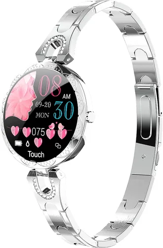 Reloj inteligente para mujer para Android iOS Phone Fitness Tracker Monitor de frecuencia cardíaca impermeable rastreador de actividad podómetro,