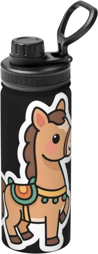 Miniatura 10 de Abstract flowers Printed Insulated Water Bottle, 18oz Stainless Steel Funny Travel Mug, Leakproof Hot & Cold for Sports, Gym, Hiking