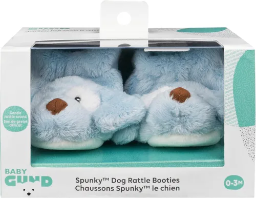 Miniatura 2 de GUND Baby GUND Spunky - Botines de sonajero de felpa para bebé, color azul, talla única Cachorro