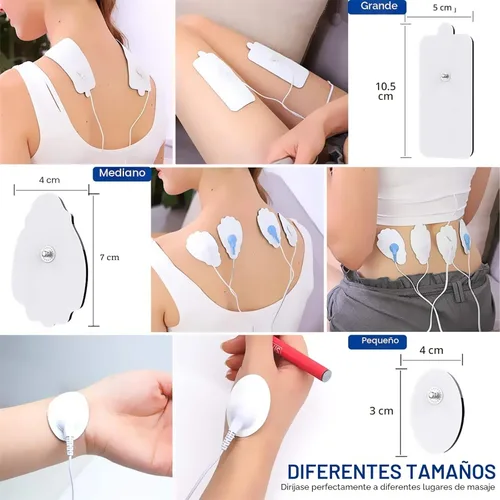 Miniatura 6 de TENS/EMS NURSAL - Paquete de 20 almohadillas de repuesto de electrodos a presión de 0.138 in para electroterapia, almohadillas de electrodos A-blanco