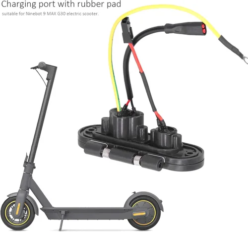 Miniatura 7 de Reemplazo del enchufe de la cubierta, conjunto de puerto de carga de scooter eléctrico, pieza de repuesto compatible con accesorios Ninebot 9 MAX G30