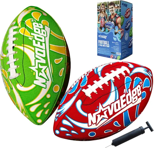 Miniatura 11 de Hydro Water Football - 10.4-Inch Neoprene Pool Football for All Ages for Water Play in Pool, Lake & Beach Secure-Grip with Real Laces Includes