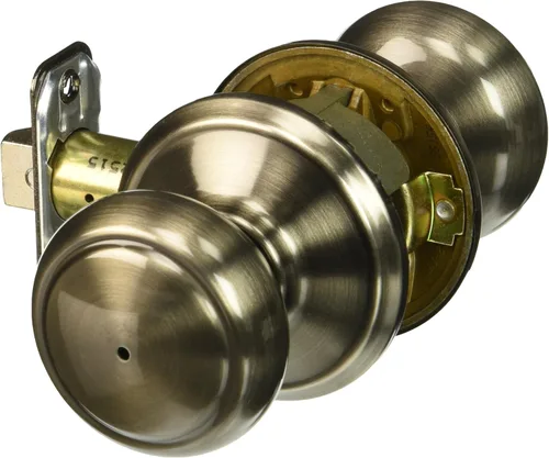 Miniatura 9 de Schlage F10 AND 716 ADD - Pomo Andover con moldura Addison, cerradura de paso para pasillos y armarios, bronce envejecido