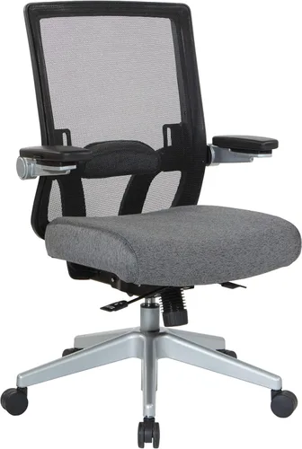 Miniatura 11 de Space Seating Serie 867 Silla de gerente ajustable con respaldo de malla transpirable, soporte lumbar y brazos abatibles acolchados, asiento de tela