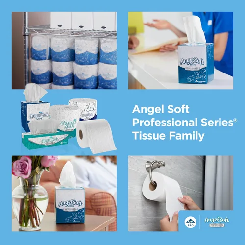 Miniatura 8 de Angel Soft Professional Series - Pañuelo facial de 2 capas (46580), 96 hojas, 36 cajas, paquete a granel, ideal para baños, salas de reuniones
