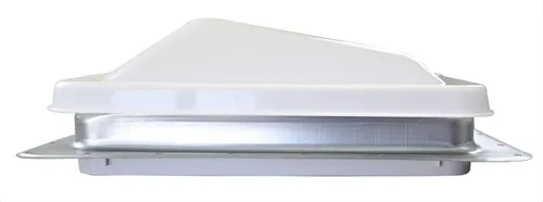 Miniatura 2 de Class A Customs - Ventilación de techo RV de 12 voltios de 14 pulgadas con tapa blanca estilo cuña - Masilla y tornillos 71112A-PS