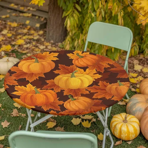 Miniatura 39 de Mantel Ajustable con Cola de Conejo de Pascua para Mesa Redonda, Cubierta de Mesa de Tulipán y Huevo de Primavera con Borde Elástico Impermeable