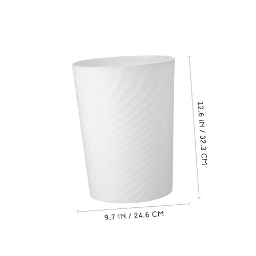 Miniatura 5 de Cabilock Bote de basura de plástico, blanco, 1.0 litros, duradero, fácil de usar, ideal para el hogar y la oficina