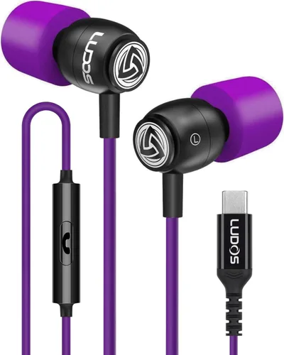 Miniatura 24 de Auriculares con cable Ludos Clamor, auriculares intraaurales, 5 años de garantía, auriculares con micrófono, auriculares con aislamiento de ruido