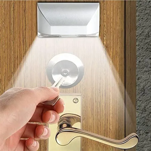 Miniatura 8 de Lámpara de luz de ojo de cerradura con batería PIR infrarrojo IR inalámbrico sensor automático detector de movimiento de puerta con 4 bombillas LED