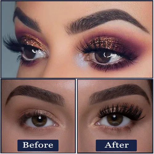 Miniatura 6 de Pestañas Magnéticas 3D con Kit de Delineador de Ojos - Pestañas Magnéticas 7C SevenCrown de Aspecto Natural con 4 Tubos Mejorados de Delineador 10