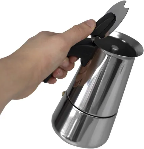 Miniatura 6 de Home Basics EM00248 - Máquina de café expreso de acero inoxidable de 2 tazas, color plateado
