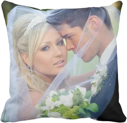 Miniatura 6 de Funda de almohada personalizada, funda de almohada creativa, regalos personalizados para tus seres queridos (14 x 14 pulgadas, blanco)