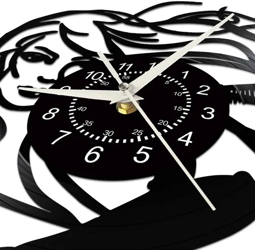 Miniatura 5 de Reloj de pared para peluquería, 12 pulgadas, reloj de pared para salón de belleza, cuarzo silencioso, sin tictac, funciona con pilas, moderno, Sin