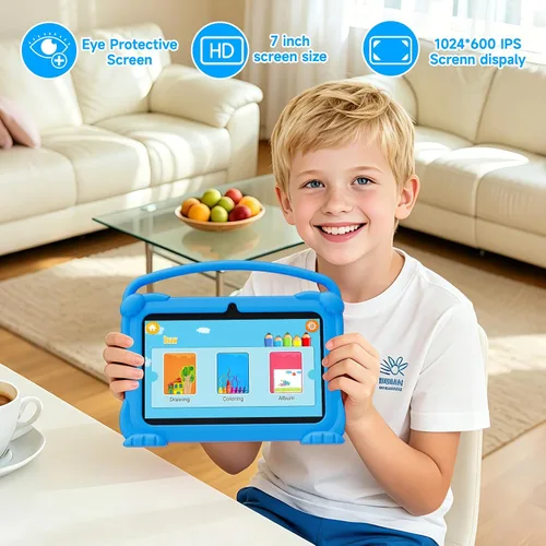 Miniatura 7 de YQSAVIOR Tabletas para niños, Tablet Android 12 para niños, 4 GB RAM 32 GB ROM, Tablet para niños pequeños de 7 pulgadas con pantalla IPS, control