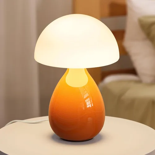 Miniatura 7 de Lámpara de mesa con forma de hongo, mini lámpara moderna para mesita de noche, luz de escritorio, bonita luz pequeña regulable para dormitorio, sala