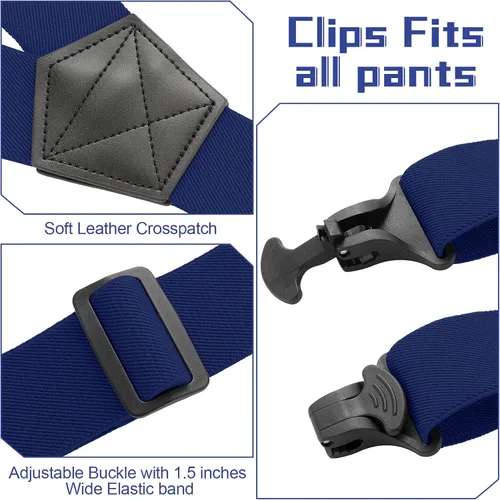Miniatura 6 de Janmercy 2 piezas de tirantes para debajo de la ropa para hombres, tirantes de aeropuerto, clips de plástico, para senderismo, tirantes ocultos