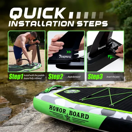 Miniatura 5 de FunWater Inflatable Stand Up Paddle Board with Premium SUP Paddleboard Accessories, Anti-Slip EVA Deck, 11'6''/11'/10'6'' Paddle Boards for Adults &