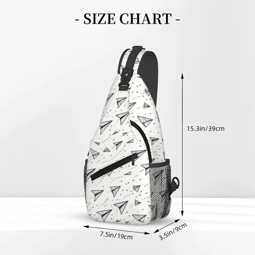 Miniatura 2 de Small Crossbody Bags for Women Men - Vintage Paper Airplane Print Adjustable Shoulder Bag Fanny Packs Belt Sling Bag Crossbody Purses Backpack for