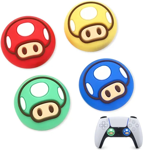 Miniatura 22 de PERFECTSIGHT Lindas tapas de agarre para el pulgar para el controlador PS5/PS4, tapas analógicas de silicona para Halloween para Xbox Series X/S